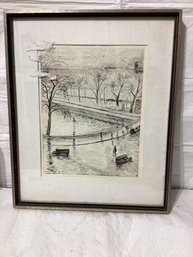 Modern Framed Art Print Titled Les Quais  Albert MARQUET