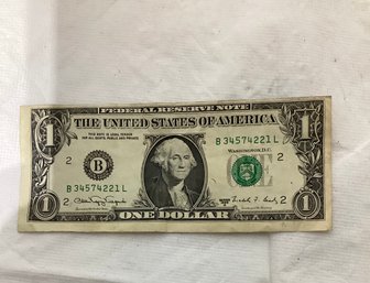 1988 $1 Federal Reserve Note ERROR MISALIGNED MAJOR SHIFT