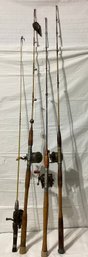 4 Assorted Fishing Rods With Reels