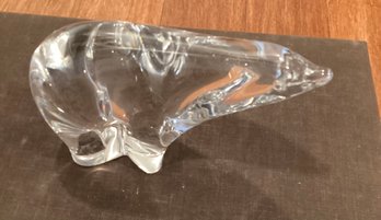 Vtg 60s Modernist Folke Walving MALERAS Polar Bear Crystal Glas Sculpture Sweden