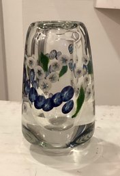 Stunning Art Glass Vase Signed Peter Secrest