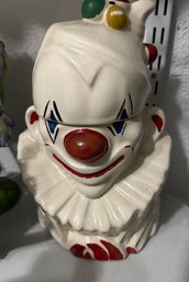 Multi-Color Vintage 1940s McCoy Clown Ceramic Cookie Jar