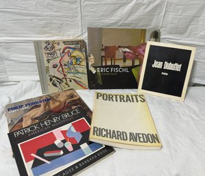 6 Art Books - Pearlstein,avedon, Fischil, Bruce, Dubuffet