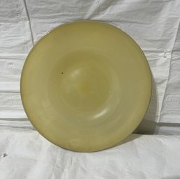 Beautiful Yellow Art Glass Plate Signed Adam Drew Ostroff  05