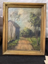 Country Road Scene Signed Henry ?