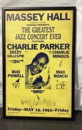 Charlie Parker Massey Hall Canada Concert Poster May 15, 1953