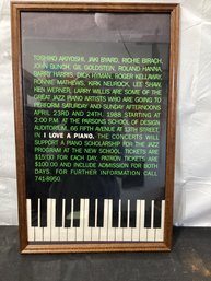 Jazz Piano Poster For The Parsons School Of Design April 1988