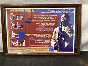 80 Years Of Charlie Parker 8th Annual Jazz Festival Poster