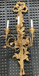 French Style Gilt Sconce Electric
