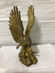 Vintage Brass Perched Bald Eagle Exotic India Sculpture Statue 8.5' Patriotic