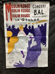 Toulouse-Lautrec Moulin Rouge  Cotton Banner