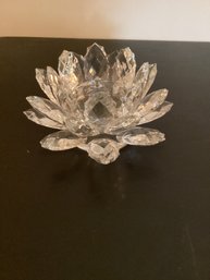 Large Lotus Flower Pillar Candle Holder