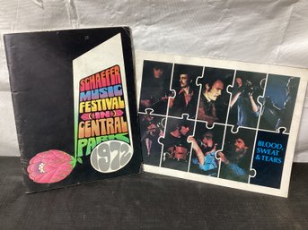 Schaefer Music Festival 1972 Central Park Program And Blood Sweat And Tears Insert 1970