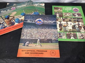 4 - 1971, 1973 Mets Official Program And Scorecard