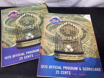 2  - 1970 Mets Official Programs And Magazines