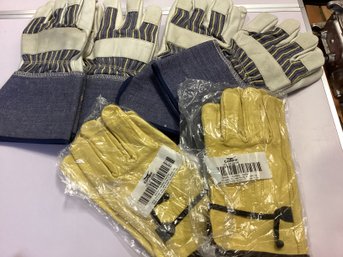 6 Pair Work Gloves Size Large