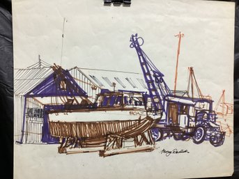 Henry DeMuth Pen And Marker Boatyard