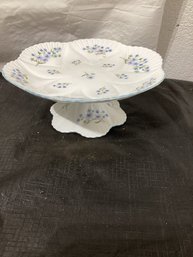 Shelley Blue Rock Pastry Cake Stand Cake Stand Compote Dainty Shape
