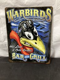 War Birds Bar & Grill Metal Sign