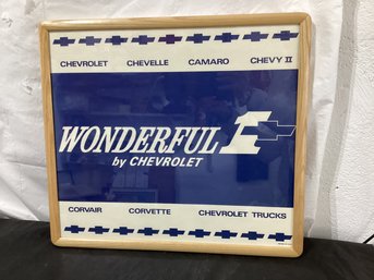 Cool Original Chevy Dealership Display Sign Framed