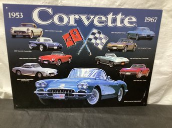 Corvette Collage Through The Years 1953-1967 Metal Wall Sign Crystal Art Gallery