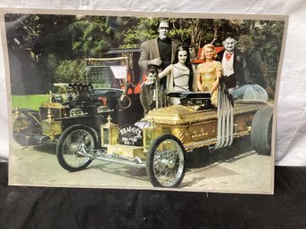 Vintage Reproduction Racing Poster Munsters Dragula Munster Coach