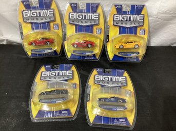 5 Big Time Muscle Cars All Corvettes All Die Cast