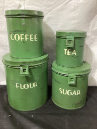 4 Twos Company Metal Canisters