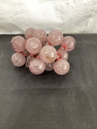 Pink Glass With Bubble Grape Cluster
