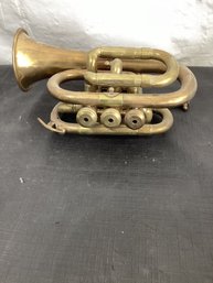 Besson (company) - Nice Patina Vintage Small Cornet Brass - Pocket Trumpet - UK - 1900