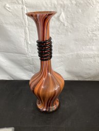 Unique Serpent Snake Wrapped Red Murano Art Glass Vase