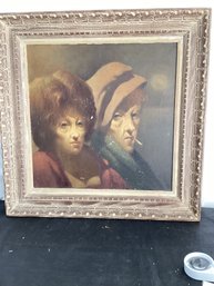 Oil On Canvas Man & Woman