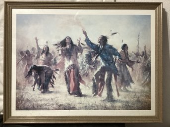 Howard Terpning Lithograph Hope Springs Enteral Ghost Dance Signed And Numbered