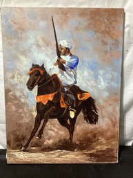 Bengal Lancer Oil On Canvas Signed Foster '76