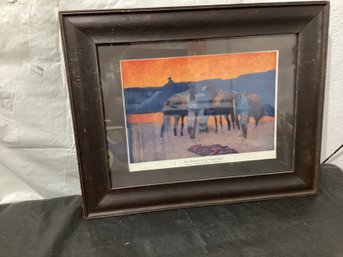 The Shadows At The Water Hole From The Painting By Frederic Remington