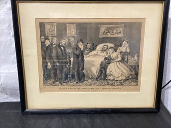 The Death-bed Of The Martyr President, Abraham Lincoln Print