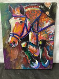 Linda Tillman Oil On Canvas Horse Signed