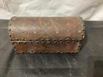 Leather Studded Trinket  Box