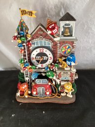 M&M's Fire House Clock - Danbury Mint