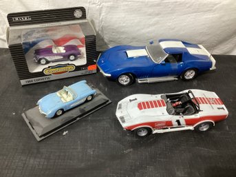 Ertl, Danbury Mint, Blue Corvette On Stand, All  Diecast