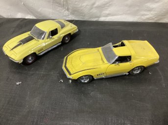 Danbury Mint  1969 Corvette ZL1 And 1967 Corvette Coup Both  Diecast Scale 1:24