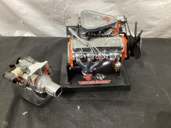 Big Block Chevy 427 V8 Model Engine  And 1957 Corvette 283 CI  Fuel Injected  Diecast