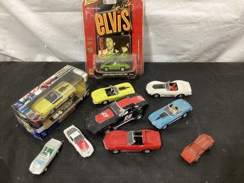 9 Diecast And 1 Plastic Car  See Below