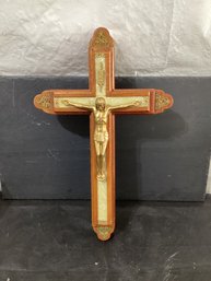 Christ On Wooden Crucifix With Hidden Compartment For Candles