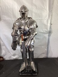 A Large Vintage Articulated Medieval Knight Suit Armor  Metal