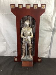 Medieval Knight Wall Sculpture Wood & Metal