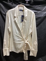 Polo Ralph Lauren  Ivory Wrap Blouse