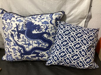 2 Down Filled Throw Pillows