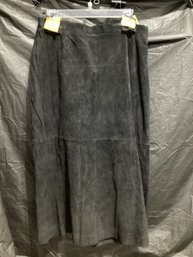 Black Suede Long Skirt Jerry Lewis  Classic Luxuries