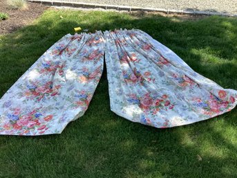 Pair Of Ralph Lauren Pinched Pleat Curtain Panels